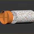 Stylish H2O Water Bottle Featuring Orange Lid White Body And Colorful Speckles For Daily Use