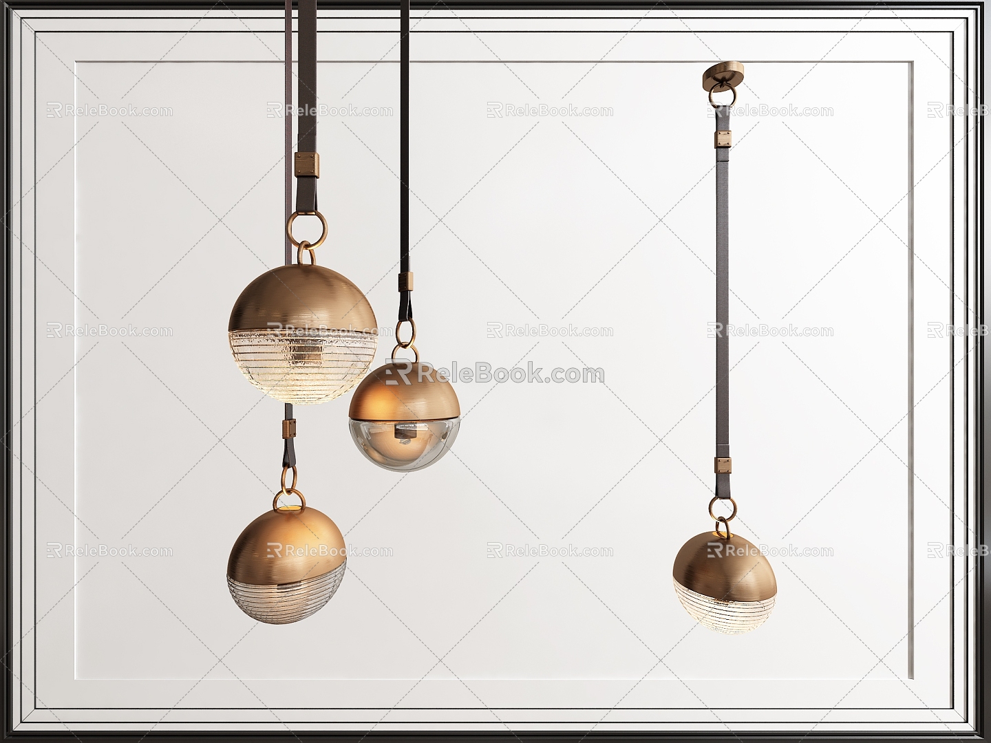 Modern Spherical Small Chandelier Belt Chandelier Bedside Chandelier Antique Chandelier Light Luxury Chandelier 3d model