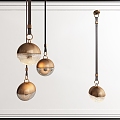 Modern Spherical Small Chandelier Belt Chandelier Bedside Chandelier Antique Chandelier Light Luxury Chandelier 3d model