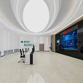 Command Control Room of Modern Monitoring Room 3d model
