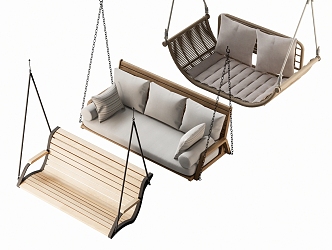 Modern Outdoor Swing Courtyard Swing Chair Hanging Chair Outdoor Rocking Chair 3d model