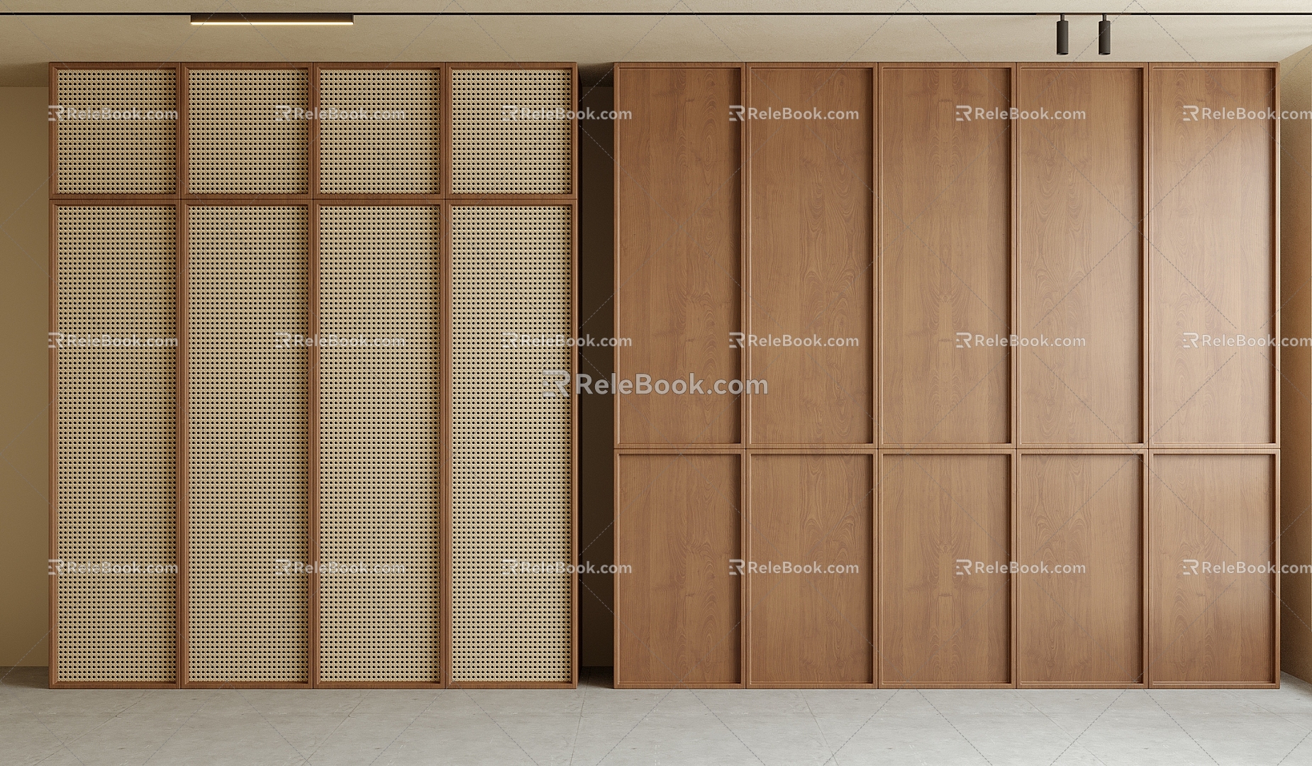 Middle style wardrobe 3d model