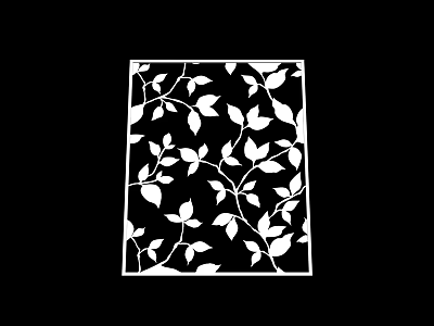 Stylish Room Divider With Intricate Leaf Pattern Design For Home Decor 3d model