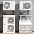 Modern White Air Conditioner Fans With Different Wall Mounted And Standing Designs