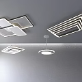 Modern Geometric Ceiling Mounted Lighting Combinations With Sleek Contemporary Design Styles 3d model