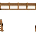 Wooden Circular Fence Structure With Horizontal Vertical Slats For Outdoor Use