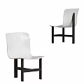 Modern White Dining Chairs With Black Legs For Sleek Contemporary Dining Space