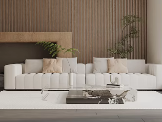Three-seat sofa 3d model