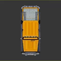 Orange Pixel Art Jeep Off Road Vehicle With Roof Lights And Large Tires