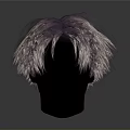 Game Movie Character With Silver White Short Messy Layered Hairstyle