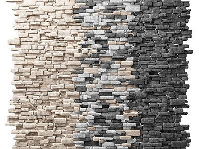 Stone brick for modern wall decoration 3d model