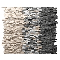 Stone brick for modern wall decoration 3d model