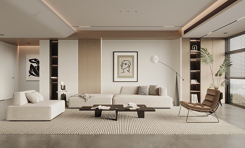 modern living room 3d model