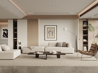 modern living room 3d model