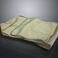 Beige Fabric Storage Bag with Small Pocket Stitched Edges and Simple Practical Design for Daily Use