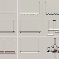 New Chinese Chandelier Combination 3d model