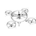 Smart Drone With Multiple Propellers And Mounted Camera For Aerial Operations 3d model