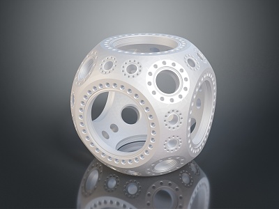 Glass Ball Magnetic Ball Ancient Carved Ball 3d model