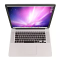Apple Laptops In Various Angles With Purple Pink Starry Screen Display And White Computer Case