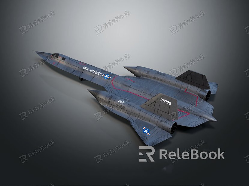 Modern Fighter Reconnaissance Aircraft Blackbird Reconnaissance Aircraft Blackbird Fighter model