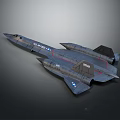 Modern Fighter Reconnaissance Aircraft Blackbird Reconnaissance Aircraft Blackbird Fighter 3d model