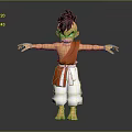 Anime Character Figure With Spiky Black Hair Orange Sash White Pants And Arms Outstretched