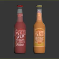 Two Pepperade White Drink Bottles With Red Green Labels And Spicy Flavor