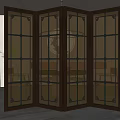 Glass screen partition 3d model