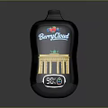 BerryCloud Black Electronic Device With Landmark Pattern 98% Humidity And Water Drop Icon