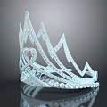 Elegant Sparkling Crown Jewelry With Heart Shaped Gem And Diamonds Design