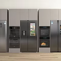 Modern Stainless Steel Built in Refrigerators and Freezers in Kitchen Appliance Combination