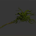 Enchanted Green Tree Creature Formed By Twisted Vines And Gnarled Roots
