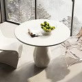 Modern Leisure Table and Chair Negotiation Table and Chair Dining Table and Chair Table and Chair Combination 3d model
