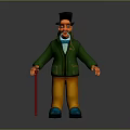 Wise Old Man Old Man Ancient Old Man Ancient Wise Warlock Taoist priest wizard mage 3d model