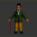 Wise Old Man Old Man Ancient Old Man Ancient Wise Warlock Taoist priest wizard mage 3d model