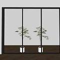 Modern glass partition Changhong glass porch partition living room partition turtle pattern glass partition 3d model
