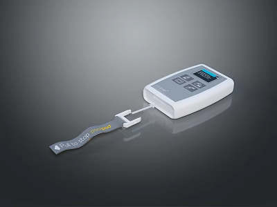 White Digital Health Monitoring Device With LCD Display And Probe For Home Use 3d model
