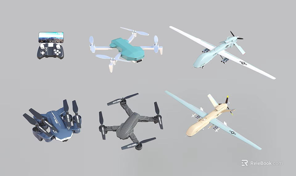 Helicopter Models With Various Designs Colors And Remote Control Features 3d model 