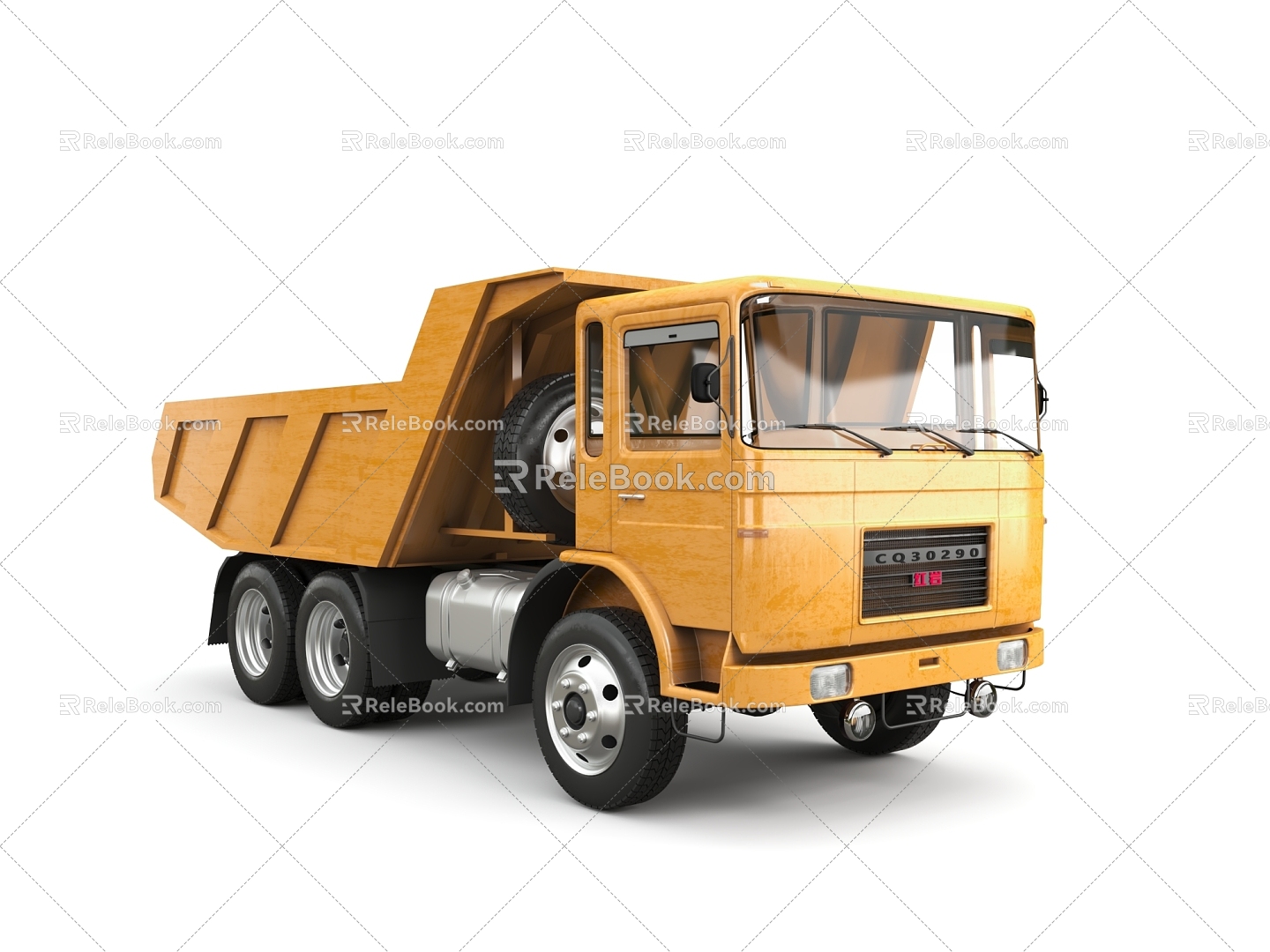 Hongyan automobile heavy truck tipping bucket car 3d model