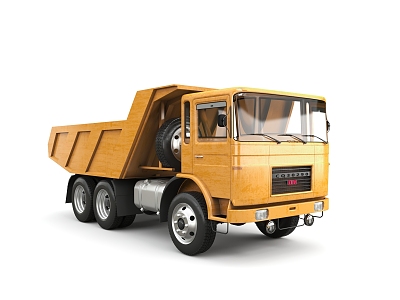 Hongyan automobile heavy truck tipping bucket car 3d model