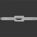 Medieval Sword With Steel Blade Ornate Hilt Guard Standing On Dark Background With Reflection