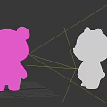 Cute Panda Doll With Front And Side Views Adorable Cartoon Design