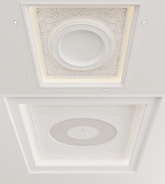 European-style ceiling 3d model