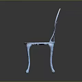 Elegant Metal Leisure Chair With Intricate Floral Cutout Design For Garden