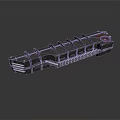 Black Long Strip Mechanical Component With Multiple Modules And Ventilation Grilles