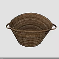 Practical Woven Basket For Household Storage With Natural Material And Handle