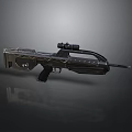 Modern Tactical Weapon Featuring Sleek Black Finish And Advanced Scope Design
