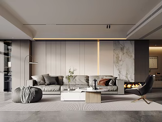 modern living room 3d model