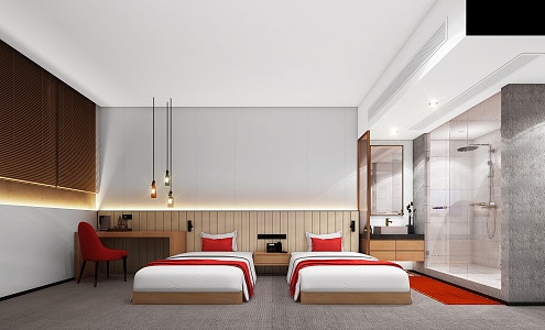 Modern Rooms Hotel Rooms Waste Earth Hotel Rooms Low Cost Hotel Rooms Featured Themed Hotel Rooms 3d model