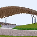 modern gallery architecture 3d model